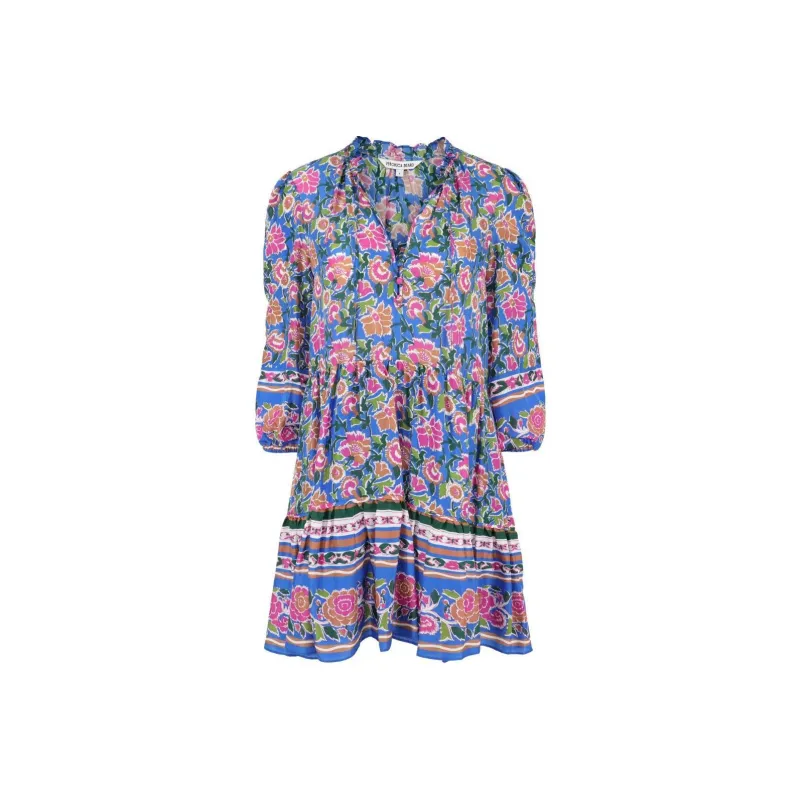 VERONICA BEARD Hawken Floral-print Silk Dress-0