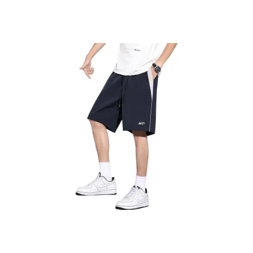 Tonlion Casual Shorts Men's Navy Blue
