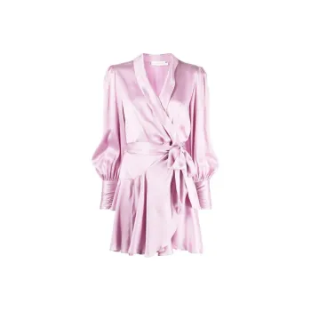 Zimmermann Silk Wrap Mini Dress