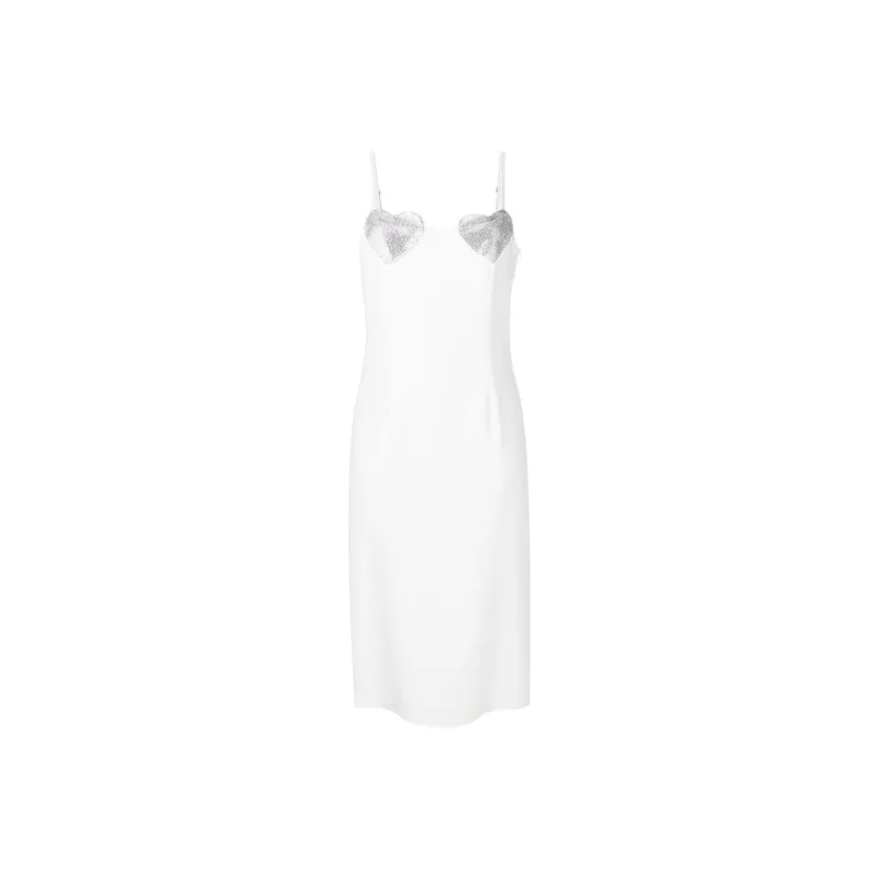 Blumarine Sleeveless Dresses Women's White-0