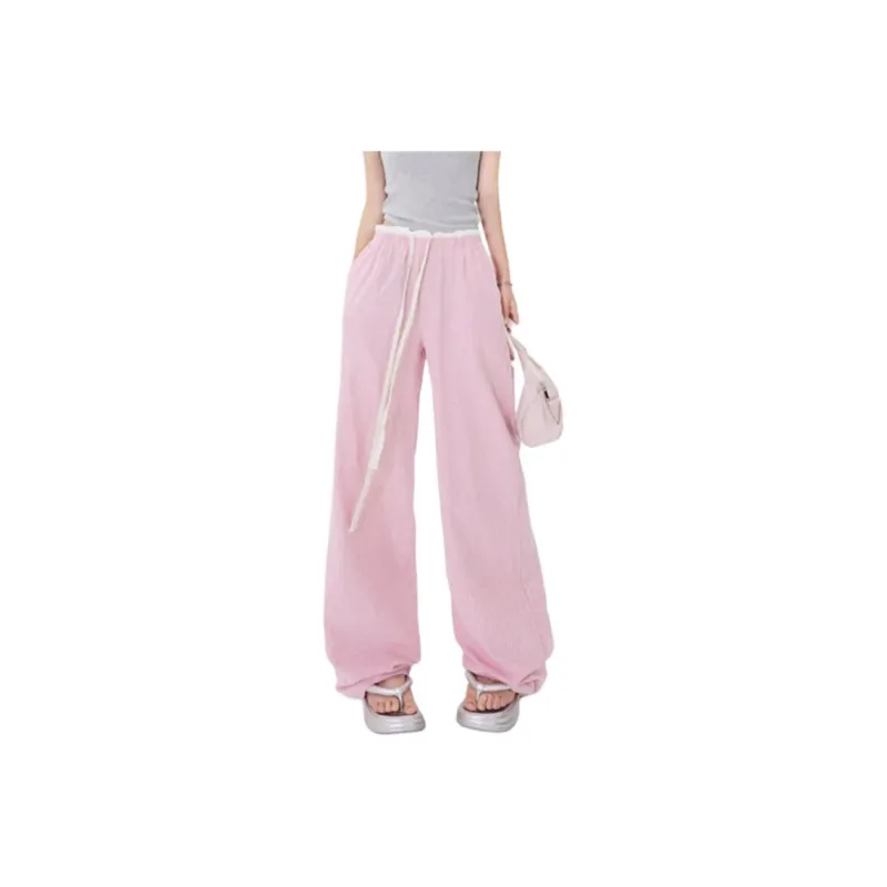 ZNZX Casual Pants Women's Rose Red-7