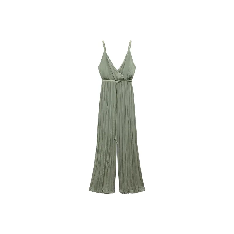ZARA Jumpsuit Women's Light Khaki-0