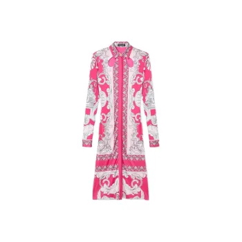 FANSIZHE VERSACE FW22 Long Sleeved Dress Women's Pink
