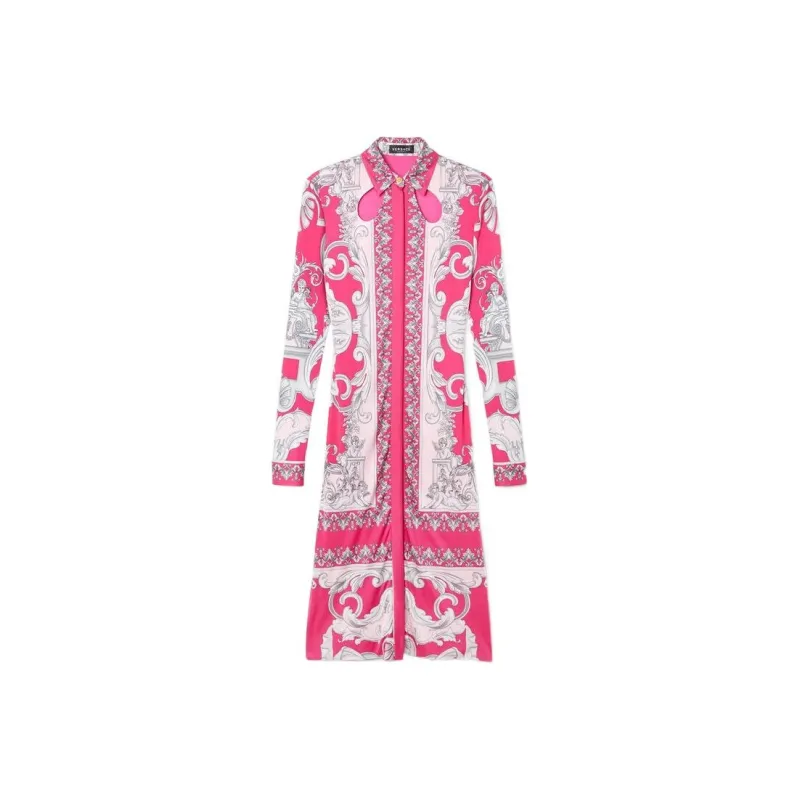 FANSIZHE VERSACE FW22 Long Sleeved Dress Women's Pink-0