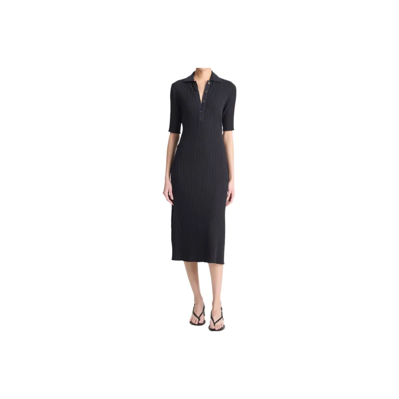 VINCE Short-Sleeved Dresses Women's Black-0