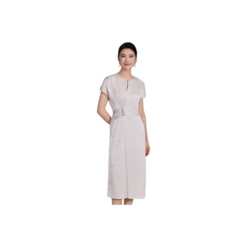 BBLLUUEE SS24 Short Sleeved Dress Women's Vanilla Apricot