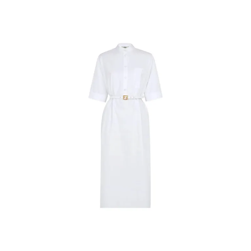 FENDI Short-Sleeved Dresses Women's White-0