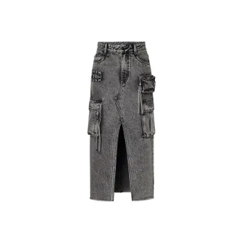 MOCO Denim Long Skirt Women's Black
