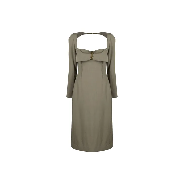 Jacquemus Long-Sleeved Dresses Women's Green-0