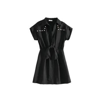 Sandro Short Sleeved Dress Women's Black