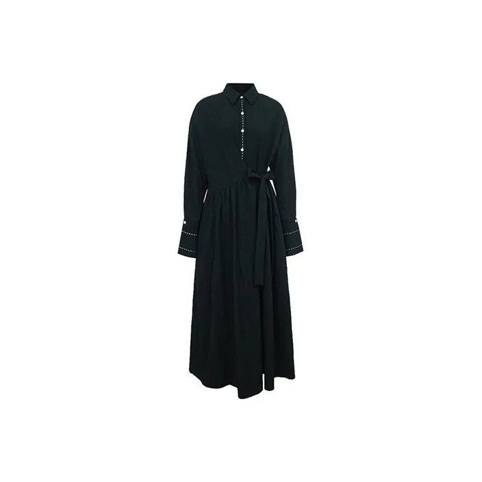 Even Vintage A-Line Skirt Dress Black-0