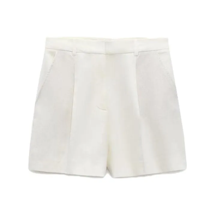 ZARA Casual Shorts Women's White-0
