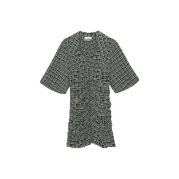 GANNI Short-Sleeved Dresses Women's Green