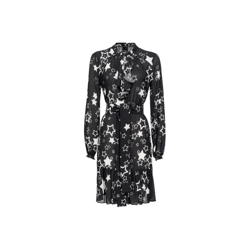 PINKO Long Sleeved Dresses Women's Black-0