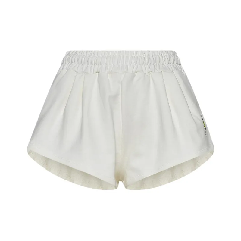 Barrow Logo Printed Elasticated Waistband Mini Shorts-0