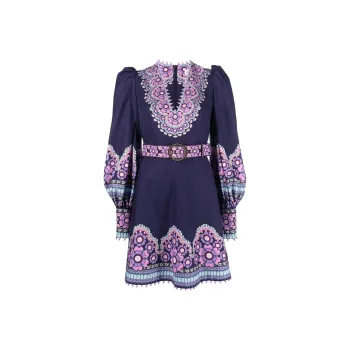Zimmermann FW22 Long Sleeved Dress Women's Purple