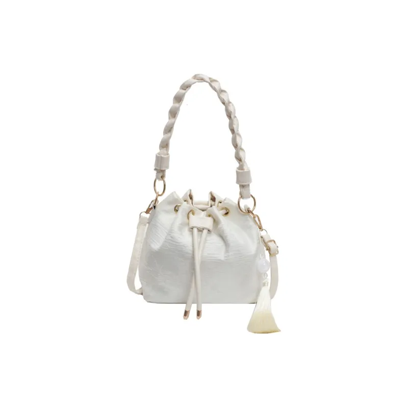 RIVMIND Silk Crossbody Bag, Handbag Regular Women's White/Black/Pink/Blue-0