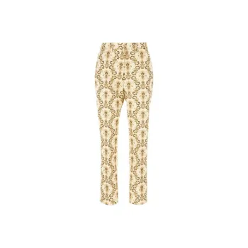 ETRO Floral Brocade Straight Leg Cropped Trousers