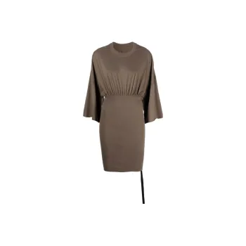 Rick Owens DRKSHDW Short Sleeved Dresses Women's Coffee