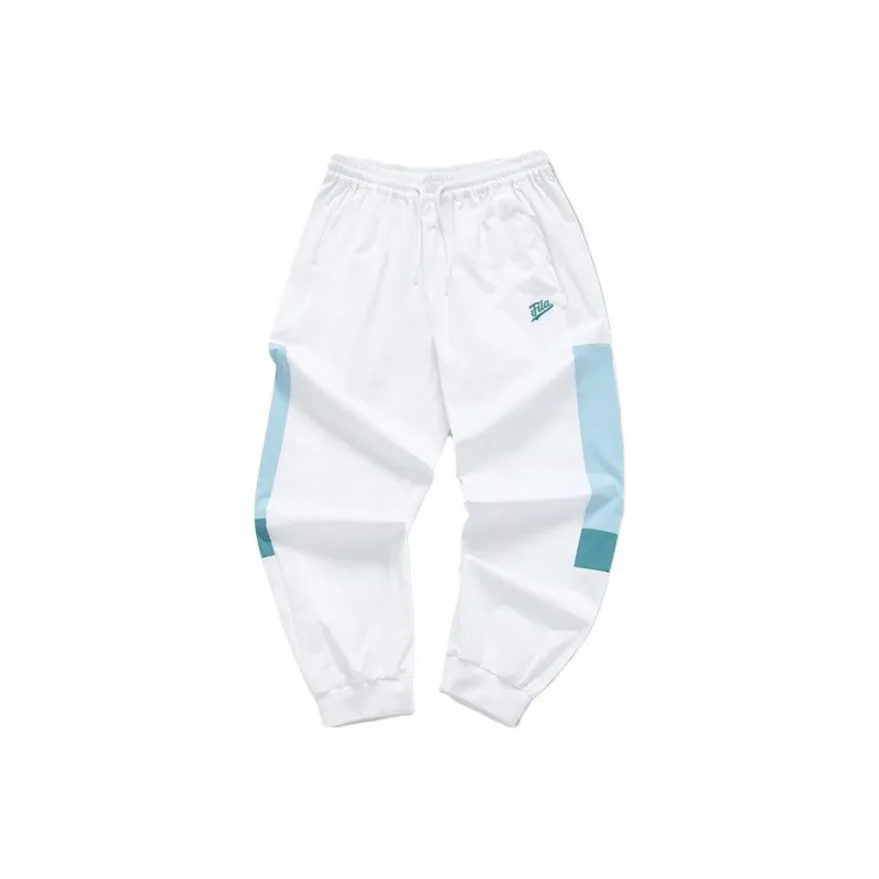FILA FUSION BASEBALL Series Knitted Sweatpants Women's Standard White-0