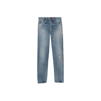 SAINT LAURENT High waist Ripped Jeans
