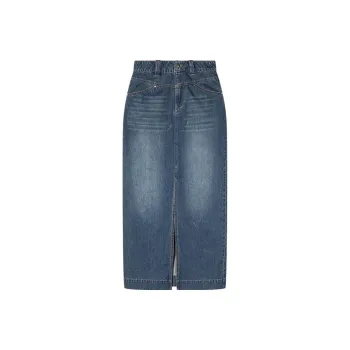 DKNY Denim Long Skirts Women's Denim Blue
