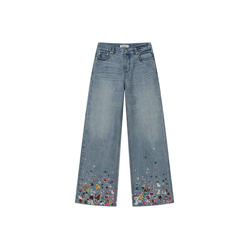 UOOYAA Jeans Women's Denim Blue-0