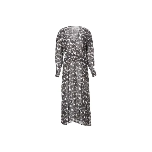 IRO NIGHT Long Sleeved Dresses Women's Black Multicolor