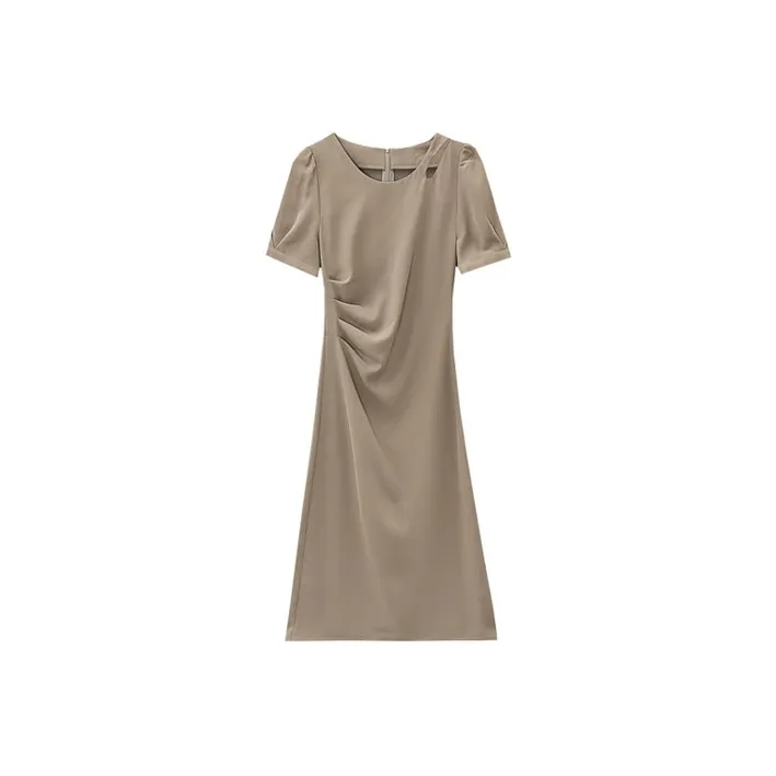 HUASJ Short Sleeved Dresses Women's Mocha-0