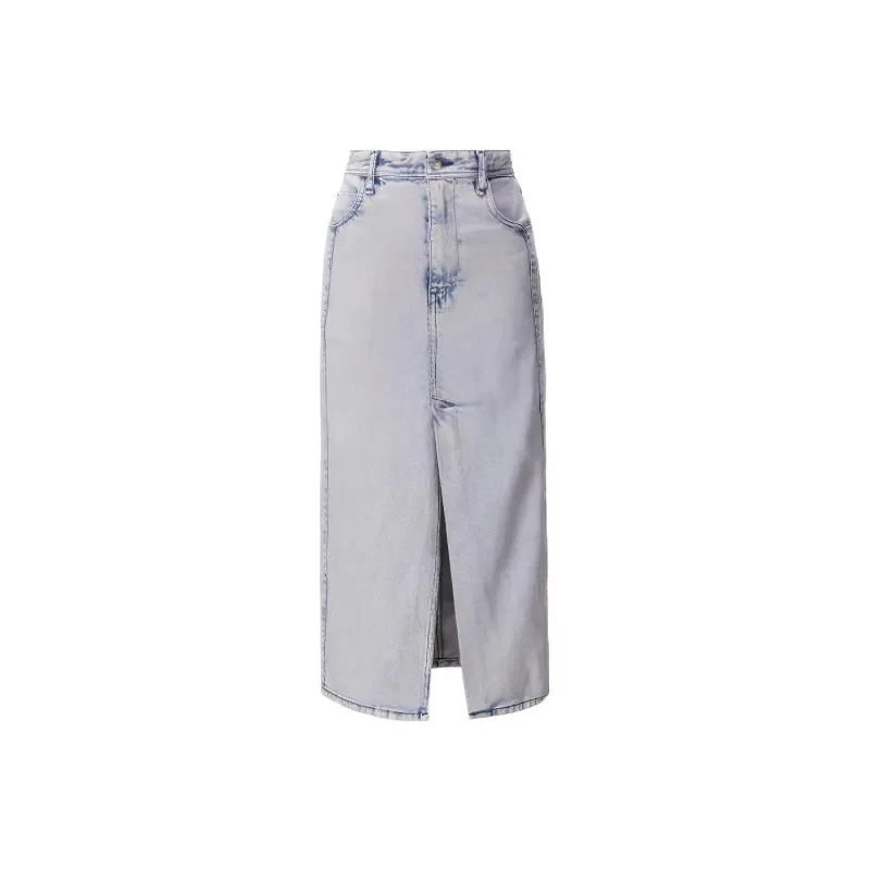 IRO NIGHT Denim Long Skirt Women's Denim Blue-0