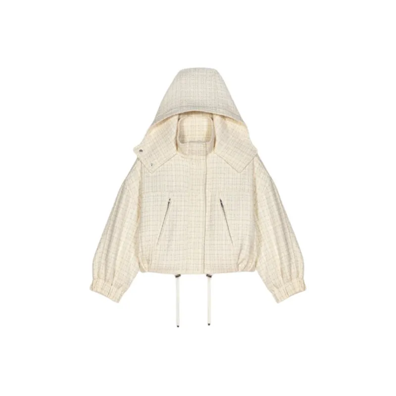 Maje Tweed Puffer Jacket-0