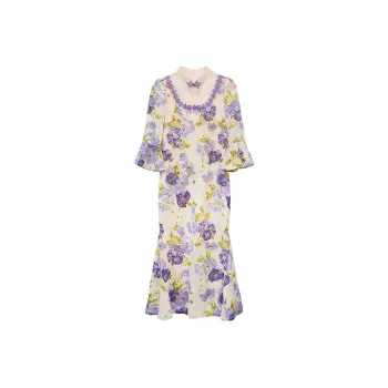 Shimiko Long-Sleeved Dresses Women's Purple Filigree Dust