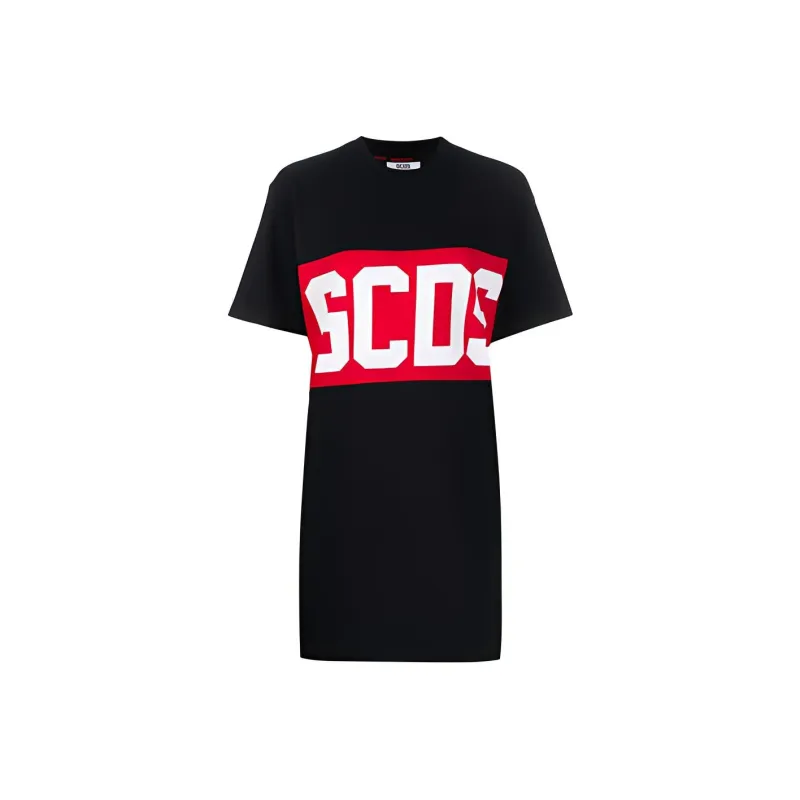 GCDS Short Sleeved Dresses Women's Black-0