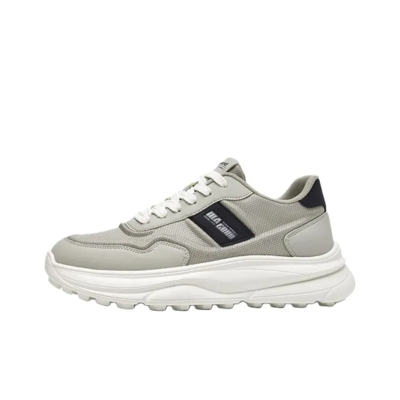 HLA Casual Shoes Men Low Top Light Coffee/Light Gray-3