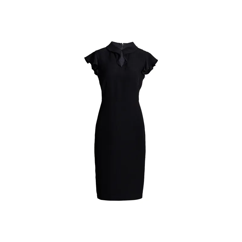 ROEYSHOUSE Short Sleeved Dresses Women's Black-0