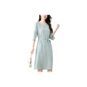 To The West Long-Sleeved Dresses Women's Haze Blue
