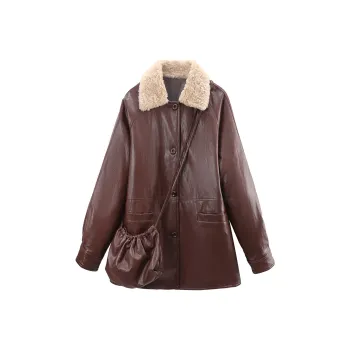 A Paradise For Awakening Puffer Jacket Women's Red Brown