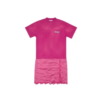 Balenciaga SS23 Short-Sleeved Dresses Women's Pink