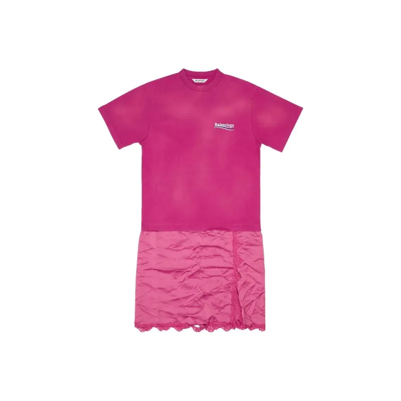 Balenciaga SS23 Short-Sleeved Dresses Women's Pink-0