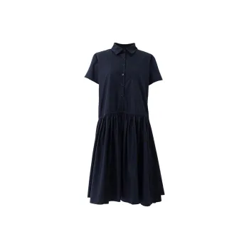 SOON FLOWER Short Sleeved Dress Women's Navy Blue