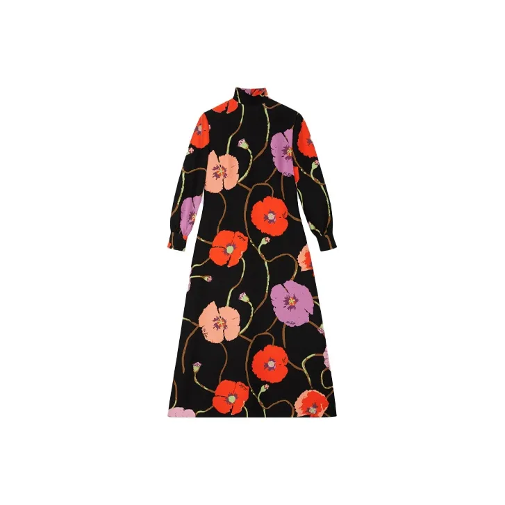 GUCCI Epilogue Series Long-Sleeved Dresses Women's Black-0