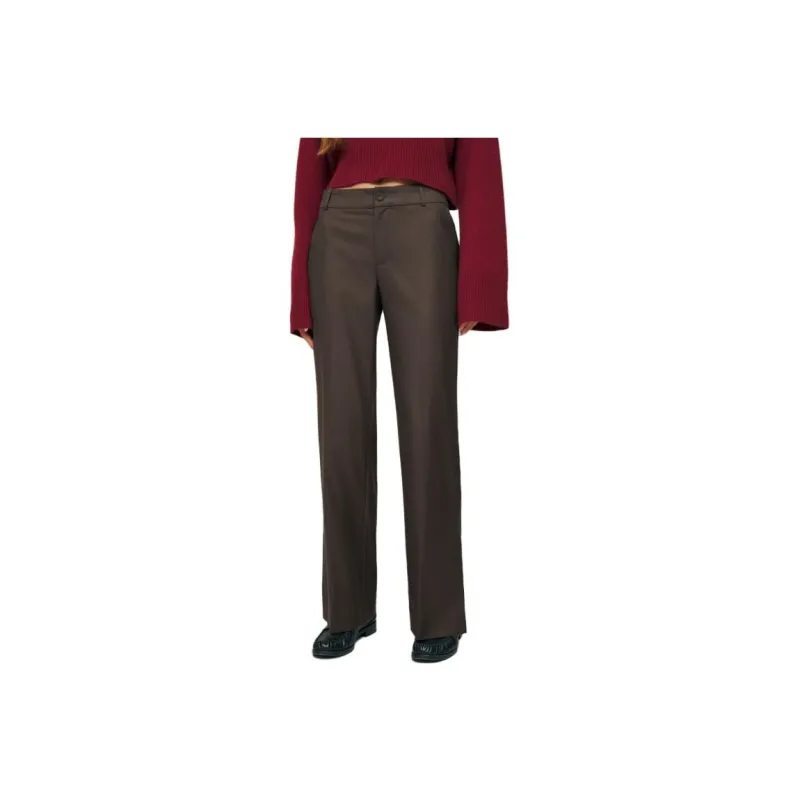 REFORMATION Adrian Wool Pant Business Suit Pants Women's Brown/Brown-0