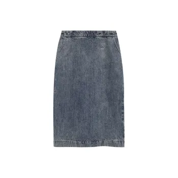 AMAZING SONG Denim Long Skirts Women's Washed Blue
