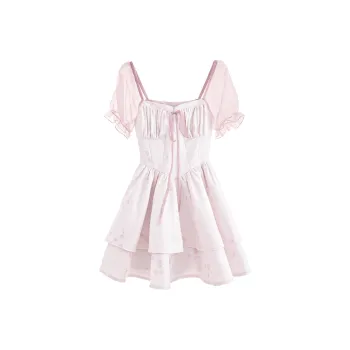Blovelan Short-Sleeved Dresses Women's Dusty Pink Purple
