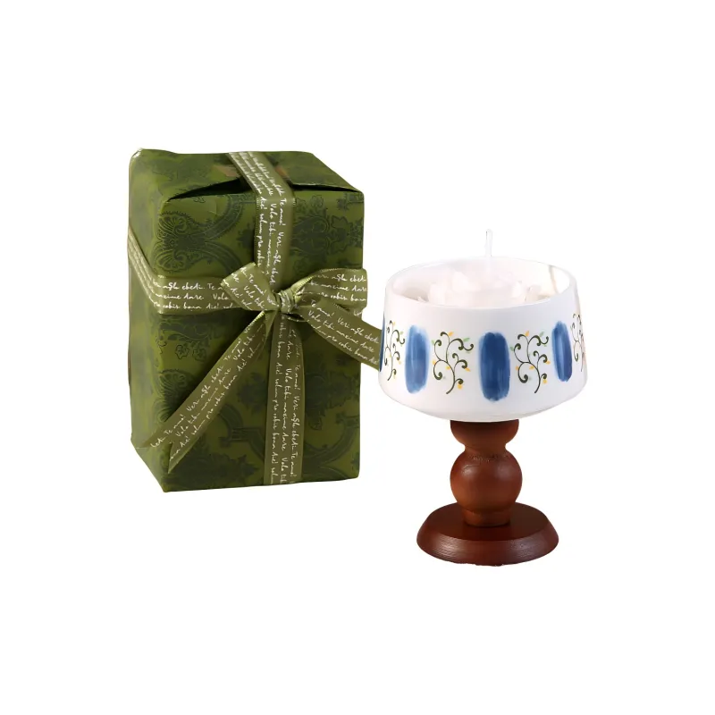 Emperor He French Traditional Chinese Style Raised Base Bowl And Candle Holder Desktop Ornament-2