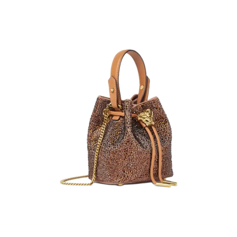 FANSIZHE La Medusa Viscose Bucket Bag, Shoulder Bag, Crossbody Bag, Handbag Mini Women's Brown-1