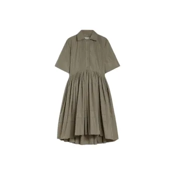 JIL SANDER Short Sleeved Midi Shirt Dress