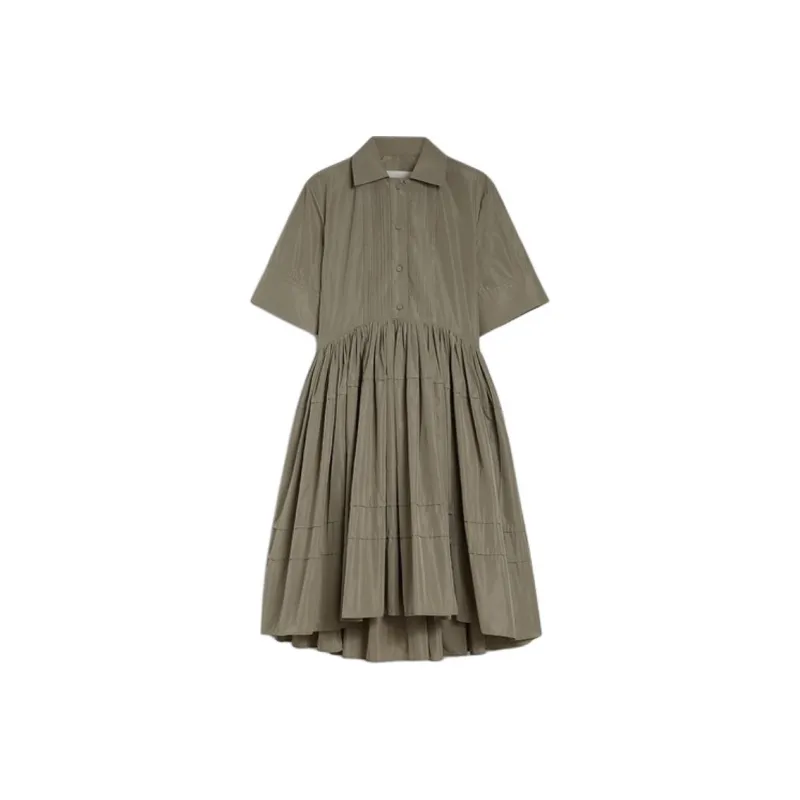 JIL SANDER Short Sleeved Midi Shirt Dress-0