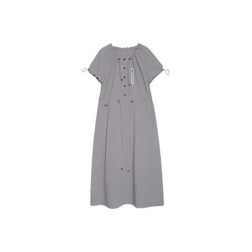 SEMICIRCLE Short Sleeved Dress Women's Smoke Gray