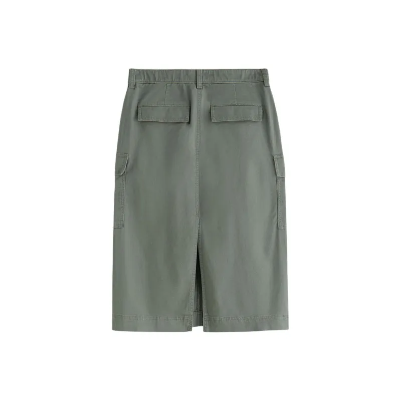 Abercrombie＆Fitch Casual Long Skirt Women's Olive-1